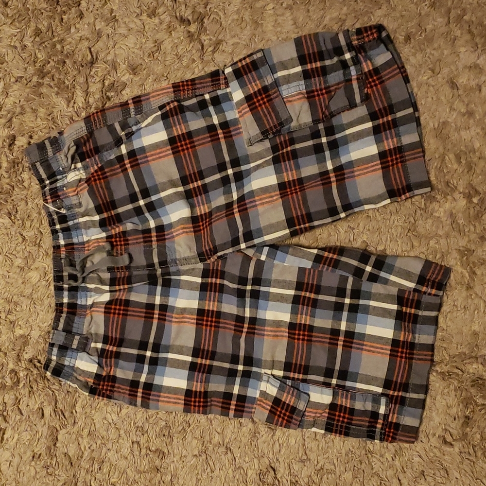 Gymboree size 12 navy, white, orange cargo shorts